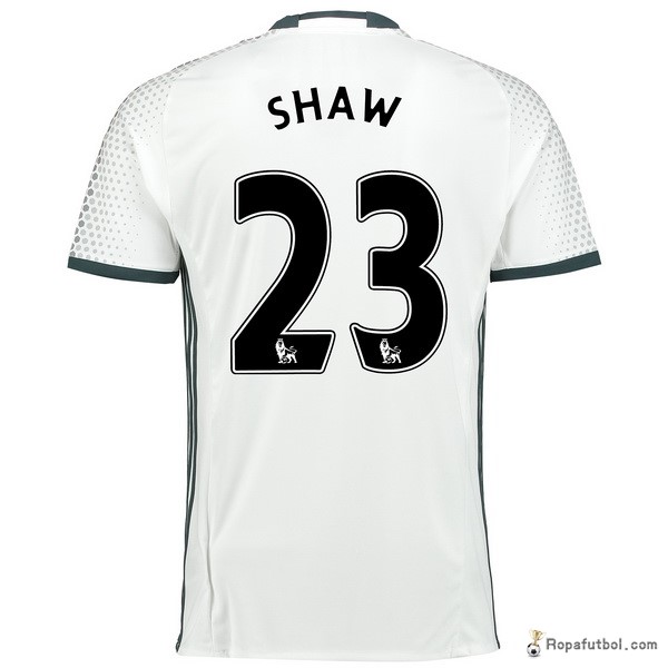 Camiseta Manchester United Replica Tercera Ropa Shaw 2016/17 Blanco